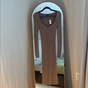 GAP Mauve Long Sleeve Knit Sweater Dress